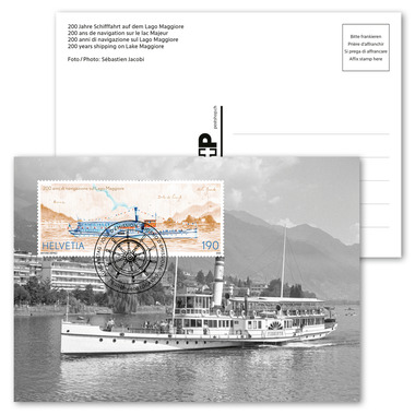 Maximum card «200 years shipping on Lake Maggiore»