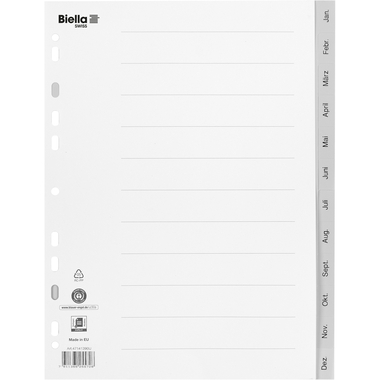 BIELLA Register PP A4 47141490U grau Dez-Jan DE