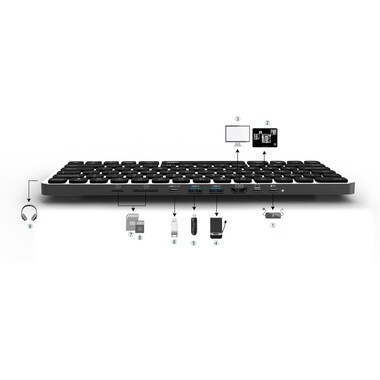 Rapoo Funk-Tastatur UCK-6001 Schwarz