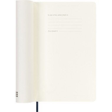 MOLESKINE Agenda de notes semaine 25/26 DSB2018WN3Y26 18M ligné SC saphir 13x21cm