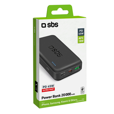 Batterie externe 20 000 mAh pour iPhone et Android | SBS