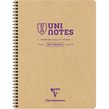 CLAIREFONTAINE Collegeblock Uni Notes A4+ 9853C marron, ligné 80 feuilles