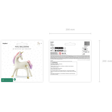 PARTYDECO Ballon en plastique 95x86cm FB247 Licorne
