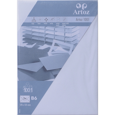 ARTOZ Enveloppes 1001 B6 107364182 100g, blanc fleur 5 pcs.