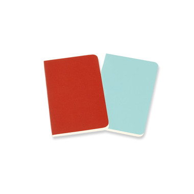 MOLESKINE Cahier 2x 10.5x6.5cm 620480 ligné, coral/marine, 56 p.
