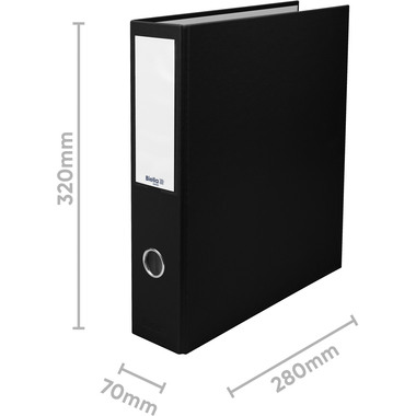 BIELLA Livre prés. Dinor-Quatro 7cm 12644702U noir, 4-anneaux A4