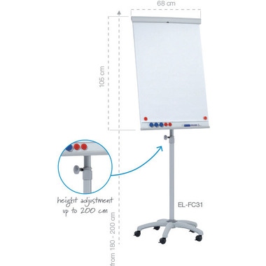 FRANKEN Flipchart X-tra!Line 68x105cm EL-FC31 grigio chiaro mobile