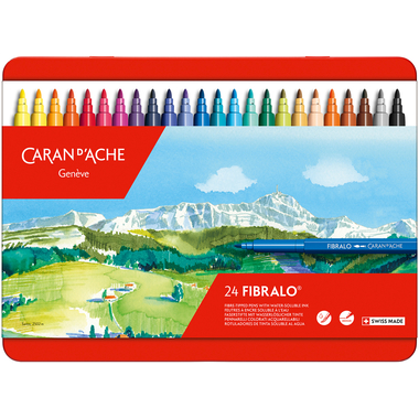 CARAN D'ACHE Feutres Fibralo M 185.324 24-couleurs ass.