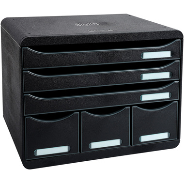 BIELLA Ablagebox STOREBOX A4+ 30671402BIDU schwarz, 6 Schubladen