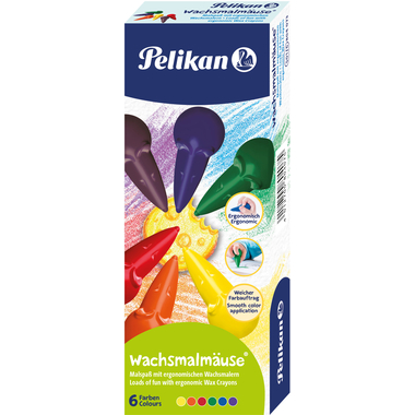 PELIKAN Souris cireuses boîte pliante 804073 6 pcs. ass.