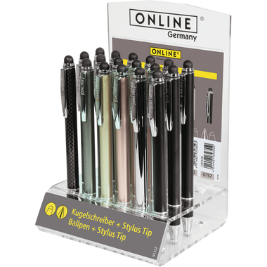 ONLINE Acryl Display Stylo à bille 34356/18 Stylus XL, assortés