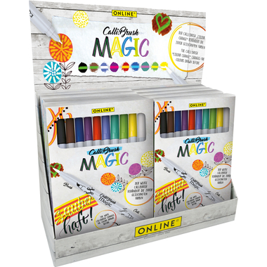 ONLINE Set 9+1 Calli Brush Magic 19138/12 5 couleurs Double Tip, 2mm