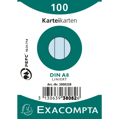 EXACOMPTA Schede rugoso A8 38082SB blu 100 pzi.