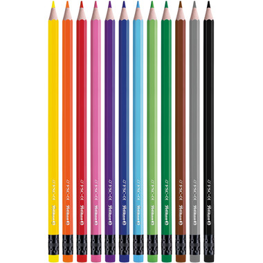 PELIKAN Buntstifte mit Radierer 700689 12 Farben