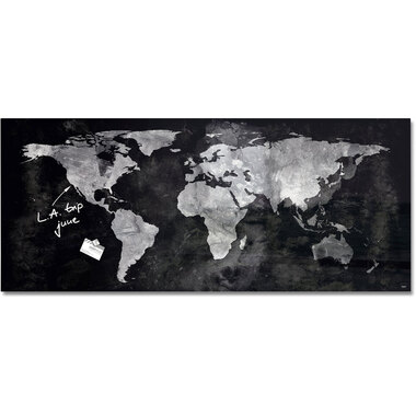 SIGEL Glas-Magnetboard GL246 Weltkarte 1300x550x15mm