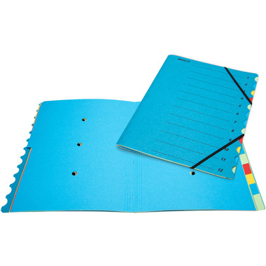 BIELLA Dossier à compartiments A4 32841205U Carton bleu 12 pcs.