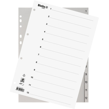 BIELLA Register PP A4 47141200U grau 1-12