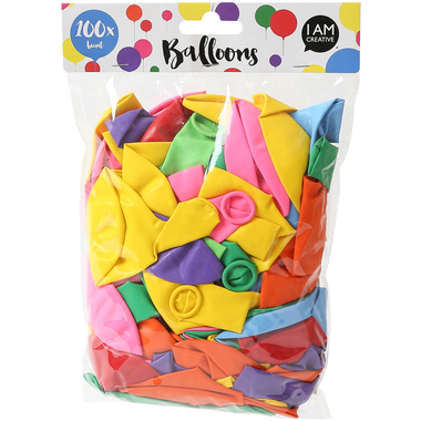 I AM CREATIVE Luftballons bunt 6010.4 100 Stück