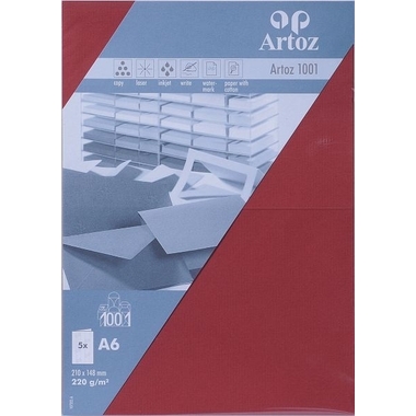 ARTOZ Cartoline 1001 A6 107322265 220g, bordeaux 5 fogli