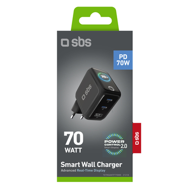 Chargeur mural 70 W Power Control 2.0 avec écran TFT | SBS