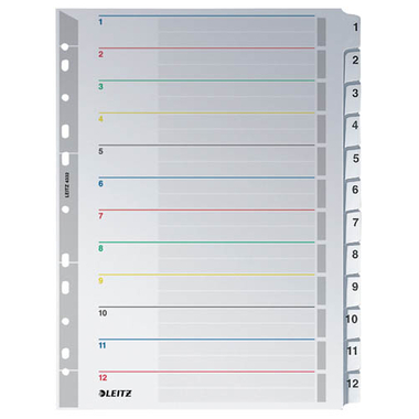 LEITZ Kartonregister A4+ 43320000 weiss 1-12