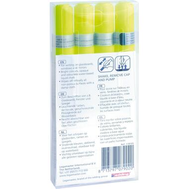 LEGAMASTER Glassboard Marker 7-118105 4 Stück, gelb