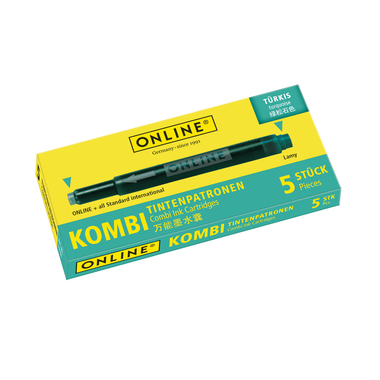 ONLINE Cart. encre combi 17176/12 Türkis 5 pcs.