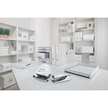 LEITZ Bürolocher NeXXt WOW 5008 50081001 perlweiss 30 Blatt