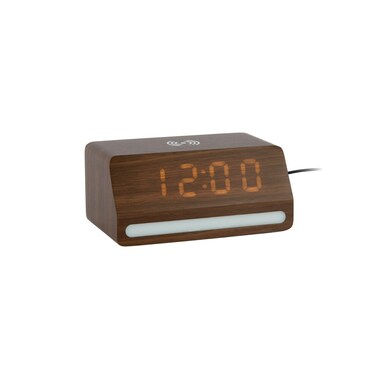 KARLSSON Wecker Retro Light LED Mokkabraun