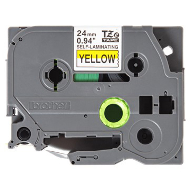 PTOUCH Ruban auto laminant noir/jaune TZE-SL651 PT-D800W/D900W 24mm