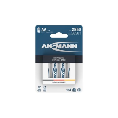 Ansmann Batteria Tipo 2850 NiMH AA 2850 mAh, 4 pezzi
