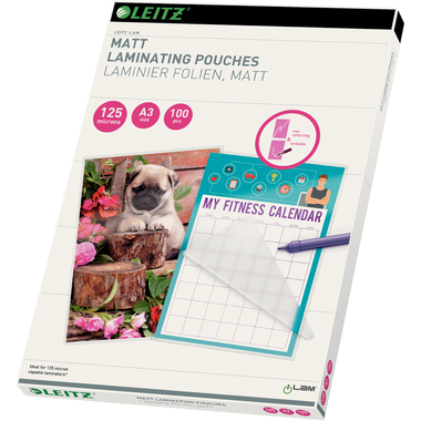 LEITZ Laminiertasche A3 16924 matt, 125my 100 Stk
