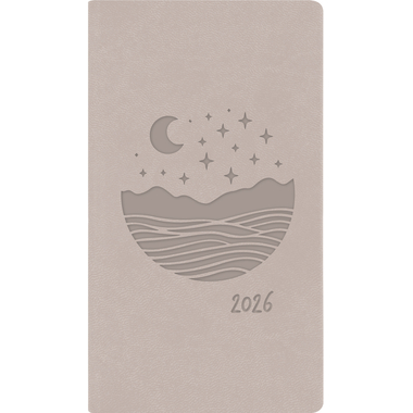 SIMPLEX Ladytimer Taschenplaner 2026 40523.26 1W/2S hellgrau ML 8.7x15.3cm