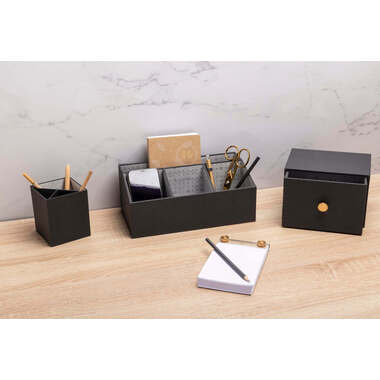 EXACOMPTA Desk Organizer OfficeByMe 68601E 4 scompartimenti, nero