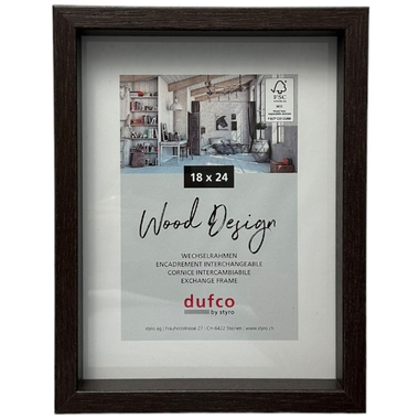 DUFCO Holz-Bilderrahmen 18x24cm 1610.80992 Fuji braun