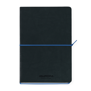 AURORA Notizbuch Softcover A5 2396TESB schwarz/blau, liniert 192 S.