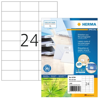 HERMA Etiquettes 70x37mm 10729 recycling 1920 pcs.