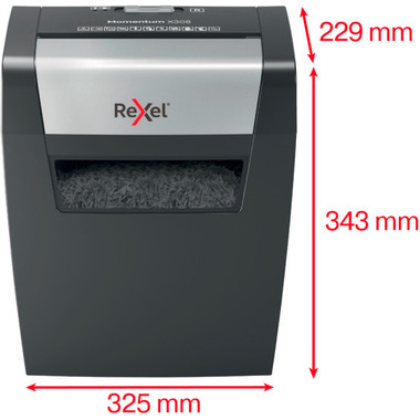 REXEL Aktenvernichter Momentum 2104570EU X308, P-3, 15lt