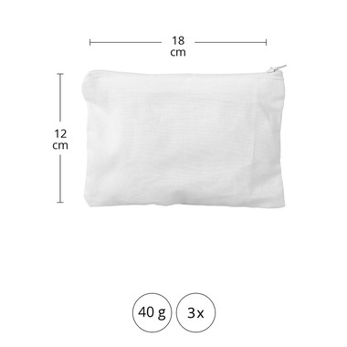 I AM CREATIVE Nescessairebeutel 18x12cm 1212.83 weiss 3 Stück