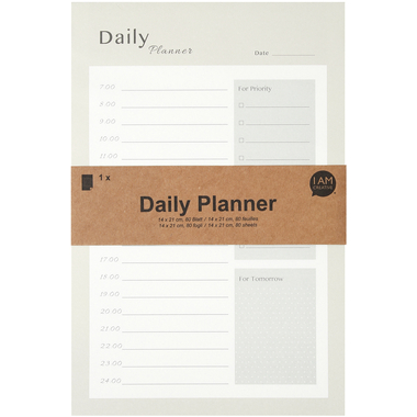 I AM CREATIVE Tagesplaner 14x21cm 4005.39 grün 80 Blatt