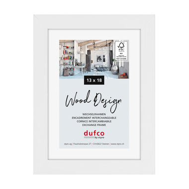 DUFCO Holz-Bilderrahmen 13x18cm 1610.80587 Toronto weiss