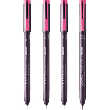 COPIC Multiliner 22075622 Pink Set, 4 Stück ass.