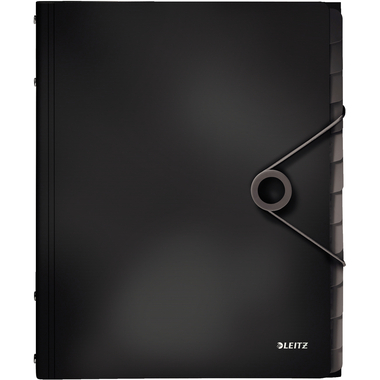 LEITZ Ordnungsmappe Solid PP A4 45701095 schwarz 12 Fächer