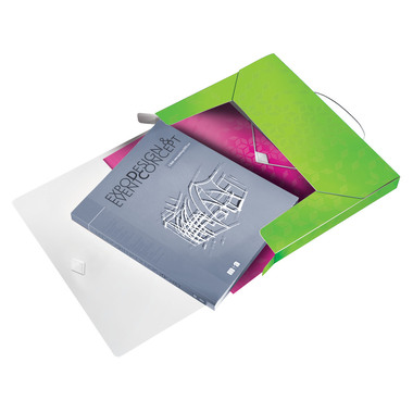 LEITZ Scatola archivio WOW PP 46290054 verde 250x330x37mm
