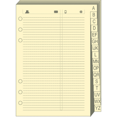 QUO-VADIS Timer 14 Telefonregister 720005Q liniert 8x12cm