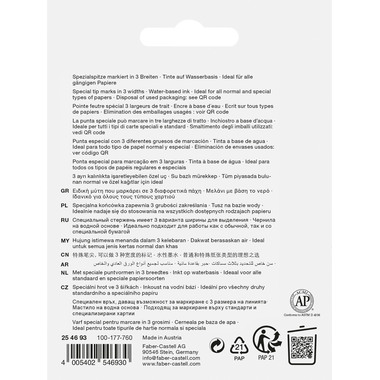 FABER-CASTELL Textmarker TL 46 Glassy 254693 Superfluor 4 Stück