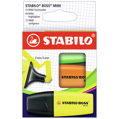STABILO BOSS MINIpop 07/3-2-02 3 colori ass.