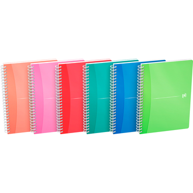 OXFORD Spiralheft MyColours A5 100102483 ass., kariert, 5mm 90 Blatt