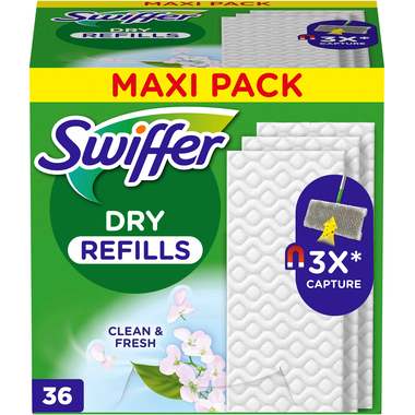 SWIFFER Trocken Wischtücher Refill 972093 Clean and Fresh 36 Tücher