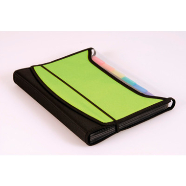 DUFCO Fächermappe SoftTouchNylon A4 51500.03821 grün/schwarz 13 Fächer